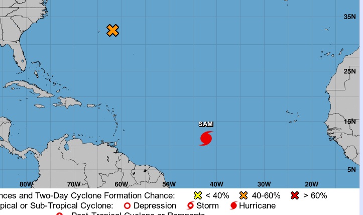 Oficina de Meteorología informa Sam se convierte en huracán