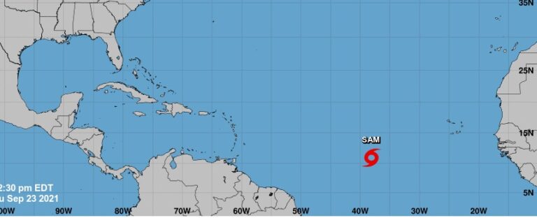 Se forma la tormenta tropical Sam y podría convertirse en un huracán mayor