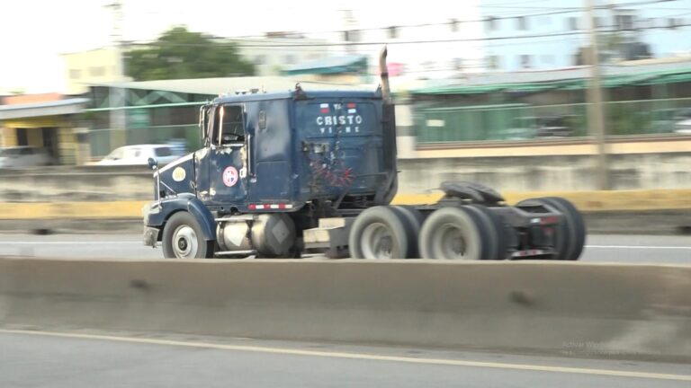 Camioneros paralizan unidades en puerto Haina Oriental por lentitud en despacho de mercancía