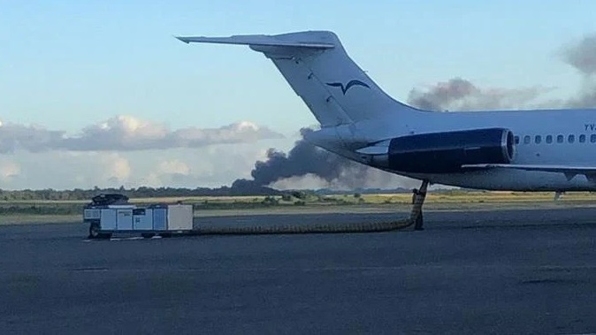 Cae Avión comercial de Helidosa en el Aeropuerto Internacional de las Américas