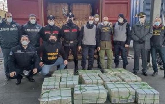 Incautan en Italia 412 kilos de cocaína procedente de República Dominicana