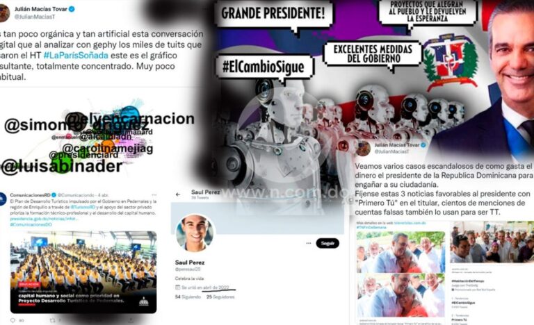 Las cuentas falsas en redes sociales para mejorar imagen del Gobierno de Abinader, según revela experto español