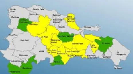 COE sube a 15 las provincias en alerta por incidencia de vaguada
