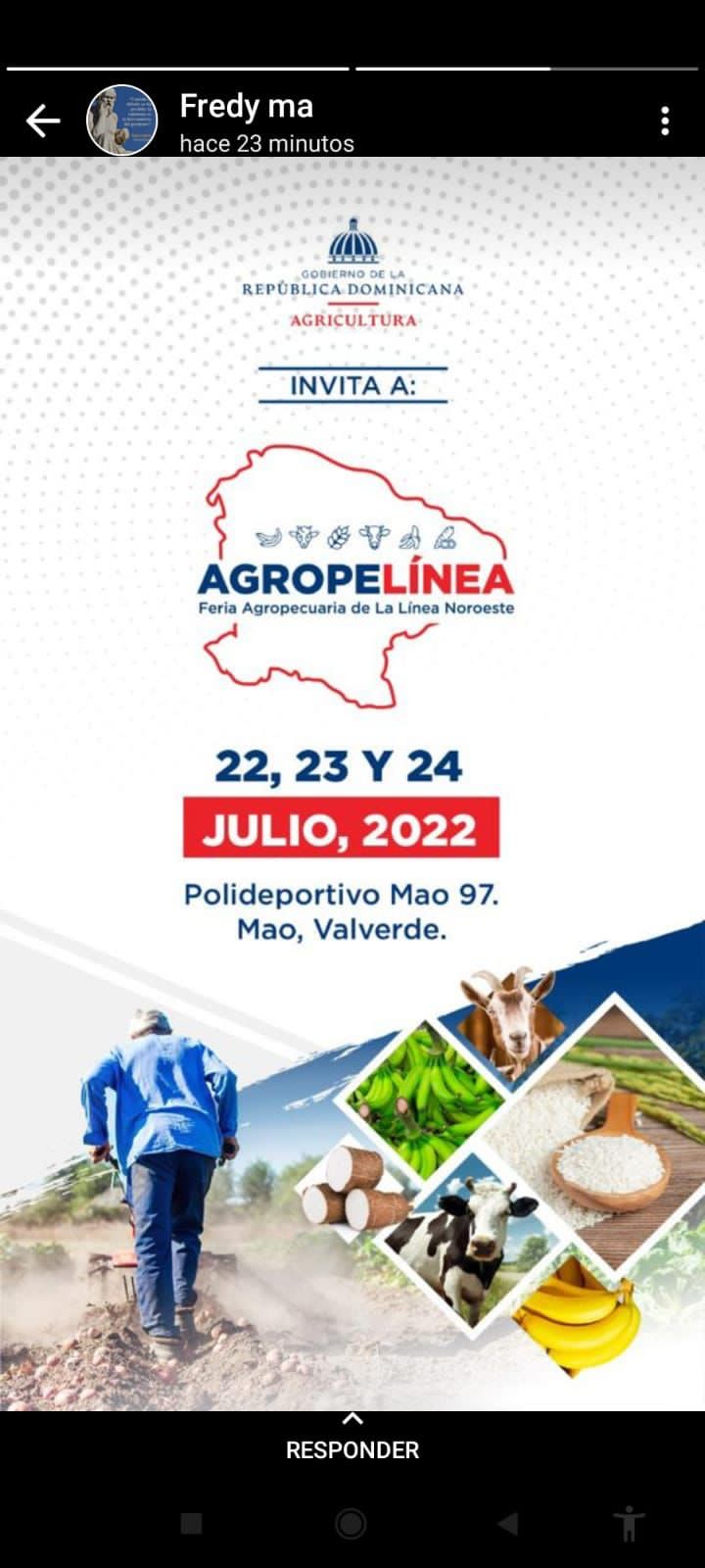 Agricultura celebrará este fin de semana tercera Feria Agropecuaria del Noroeste en Mao, Valverde   O