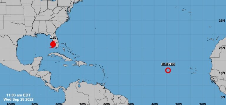 Se forma en el Atlántico la depresión tropical número 11