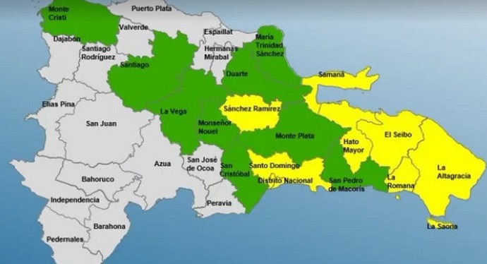 COE disminuye a 16 las provincias en alerta por vaguada