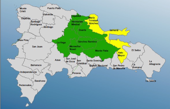Aumentan a 10 provincias en alerta debido a vaguada