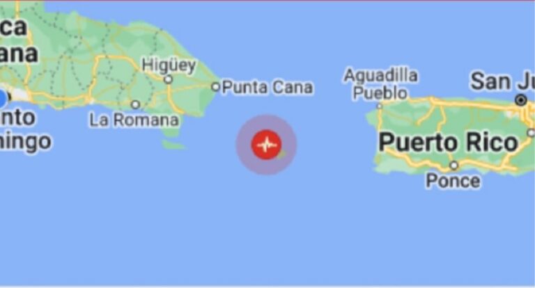 Sismo de 3.4 se registra cerca de Punta Cana y se siente en varios países