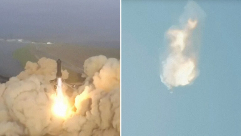 El potente cohete Starship de SpaceX explota minutos después de despegar
