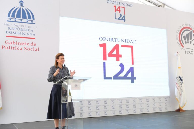 Vicepresidenta Raquel Peña inaugura centro número 117 del programa “Oportunidad 14-24” en San Luis
