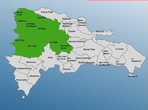 COE coloca nueve provincias en alerta verde por vaguada