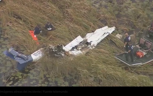 Al menos dos muertos tras avioneta estrellarse en Florida