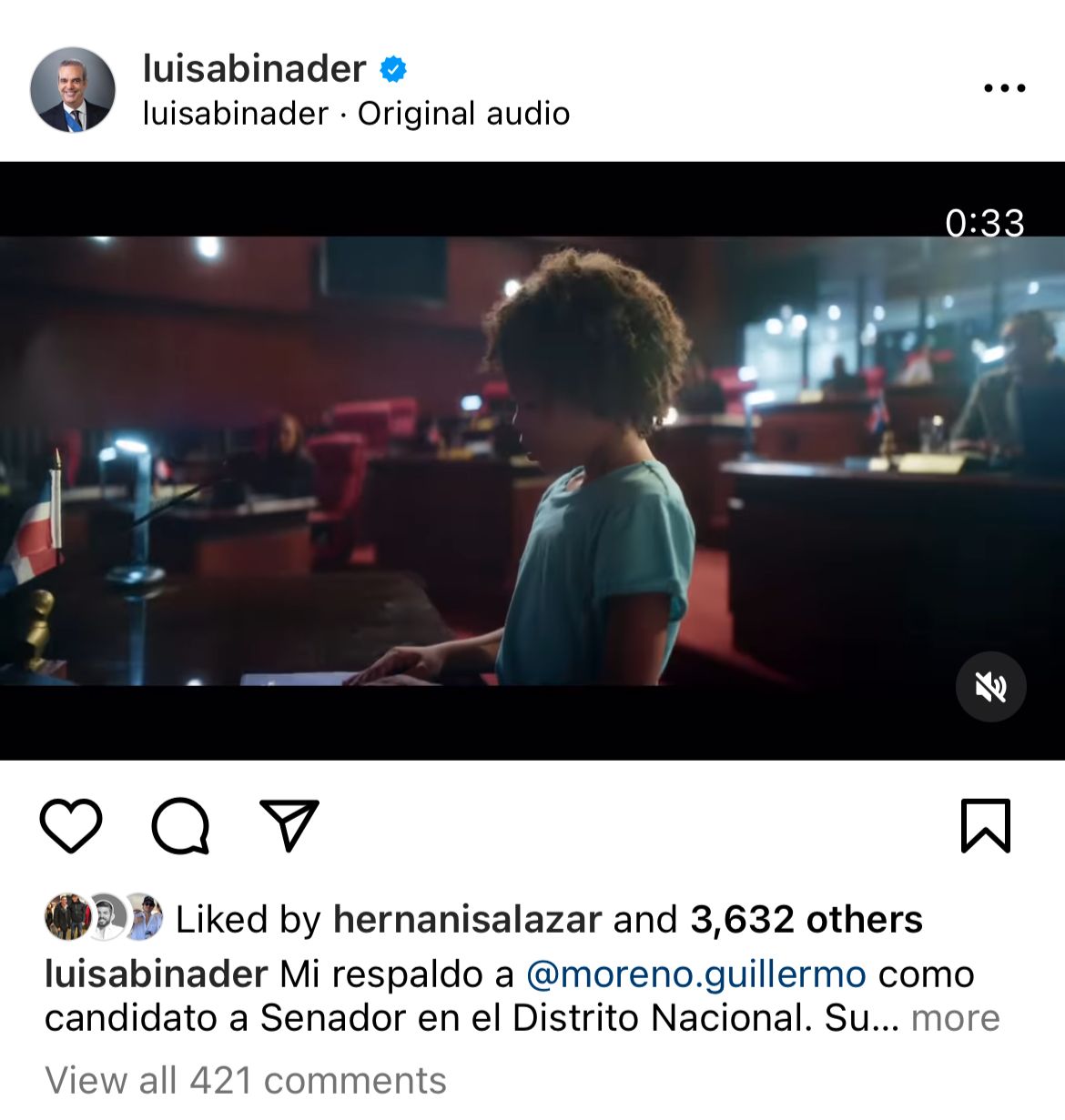 Ante críticas presidente Abinader retira video donde apoyaba a Guillermo Moreno