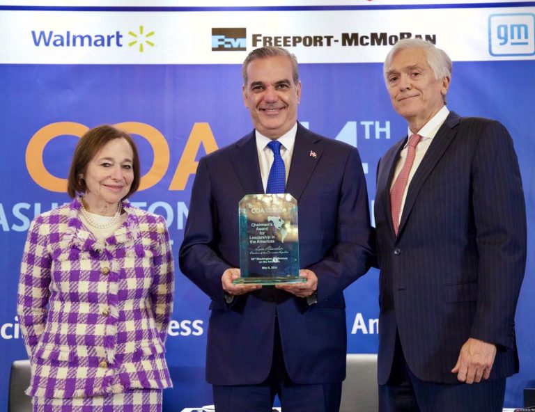Abinader, primer presidente dominicano en recibir premio Chairman’s Award for Leadership in the Americas por su liderazgo en la región