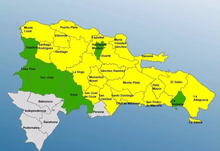 COE aumenta a 27 las provincias bajo alerta por vaguada