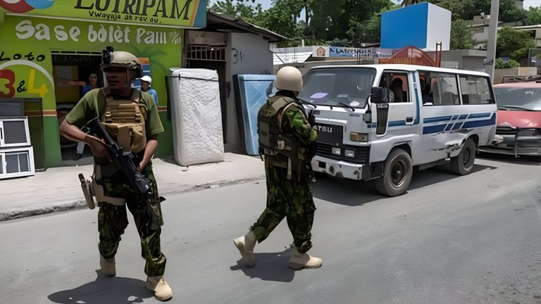 Policías de Kenia inician patrullaje en las calles de Puerto Príncipe