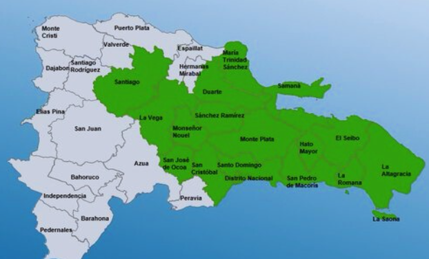 COE aumenta a 16 las provincias en alerta verde y el DN