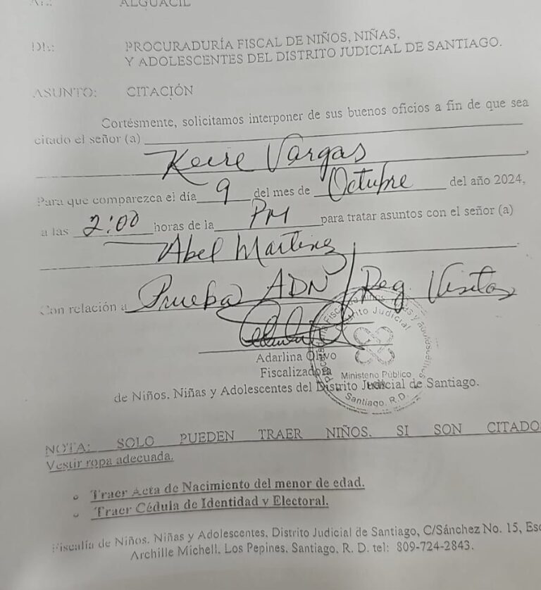 Equipo legal Abel Martínez inicia proceso sobre paternidad de un menor que reside en Estados Unidos