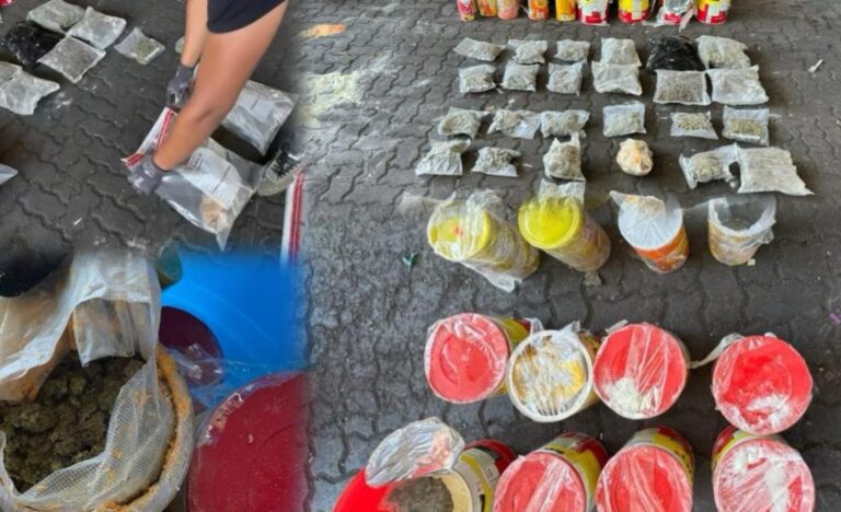 DNCD ocupa 29 paquetes de marihuana camuflajeados en latas de leche y té frío