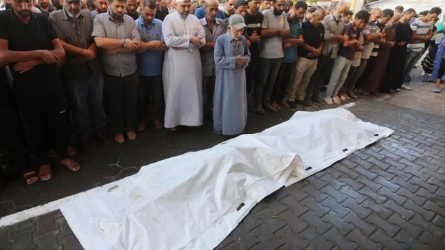 Extermino en Gaza los muertos superan 41,800 con 14 palestinos fallecidos en el último día