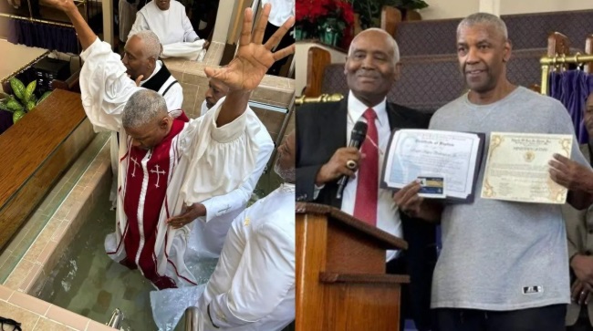 Denzel Washington tras ser bautizado: “Me tomó tiempo, pero estoy aquí”