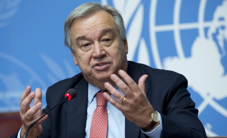 Guterres llama a prevenir limpieza étnica y a no empeorar situación en Palestina