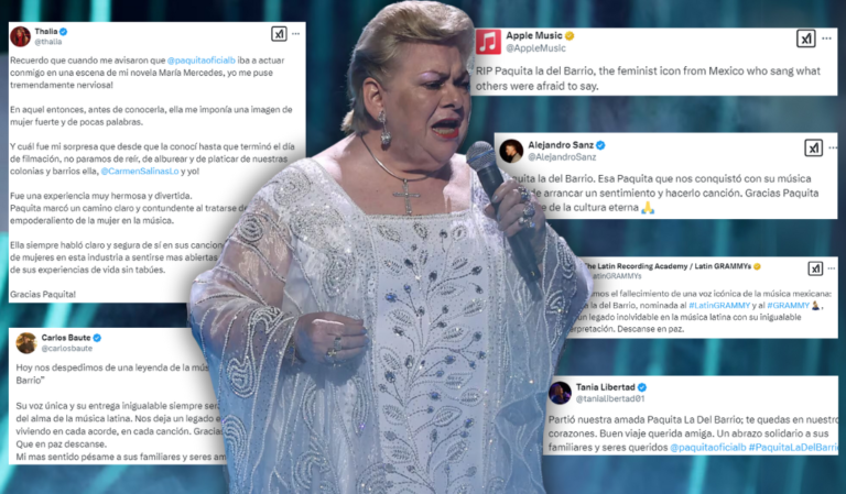 Alejandro Sanz, Thalía y otros artistas reaccionan al fallecimiento de Paquita la del Barrio