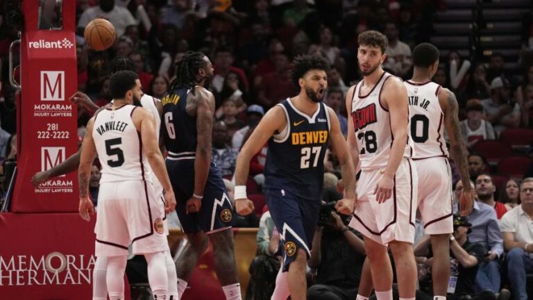 Nuggets ponen fin a racha de Rockets con una victoria de 116-111 en Houston