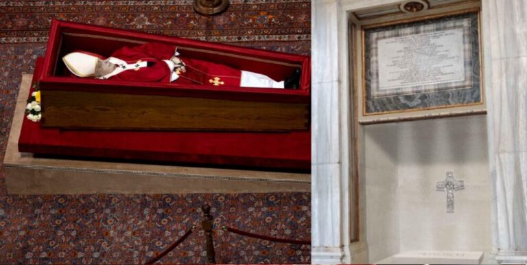 Como dispuso, el papa Francisco fue enterrado en una tumba sencilla en Santa María la Mayor