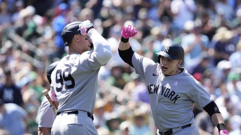 Aaron Judge eleva su promedio a .409 con cuatro hits y Yankees derrotan a Atléticos