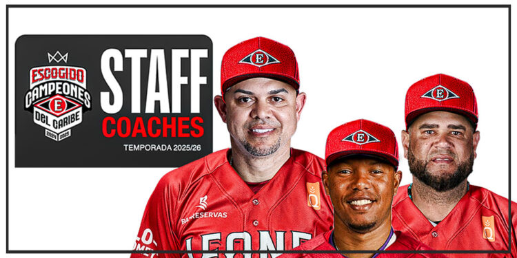 Leones del Escogido anuncian al mánager Cintrón y su coaching staff