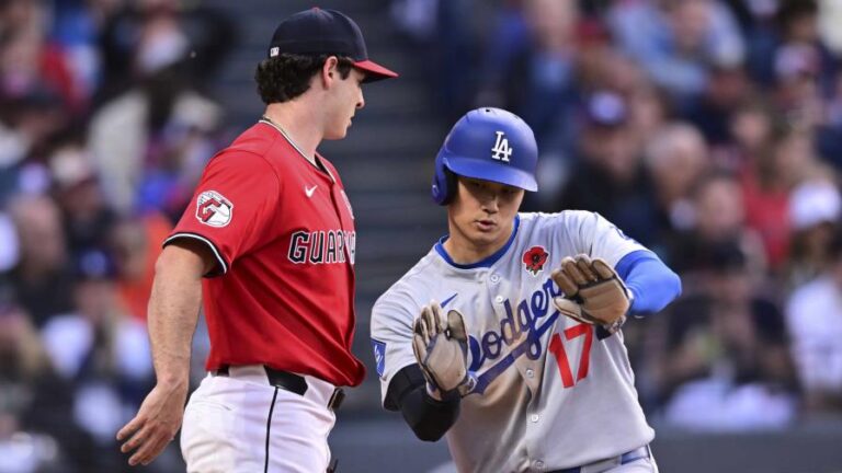 Ohtani dispara otro jonrón de apertura y Dodgers derrotan 7-2 a Guardianes