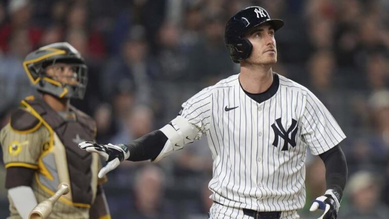 Yankees superan a Padres por 4-3 en 10 innings tras romper juego sin hit de Cease en la 7ª