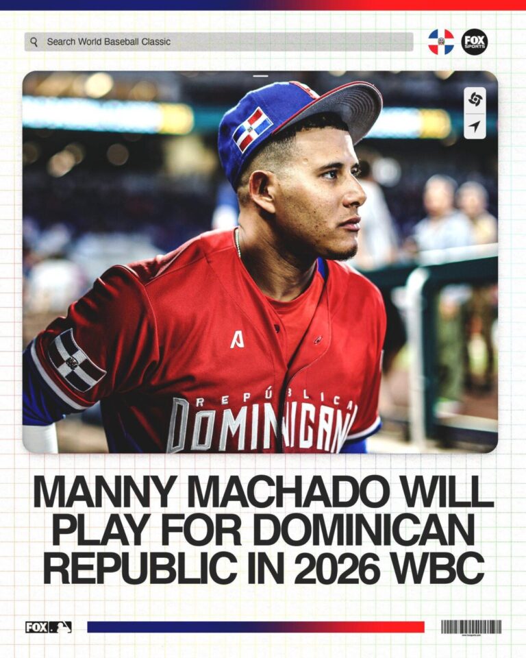 Manny Machado confirma que jugará con RD en el Clásico Mundial 2026