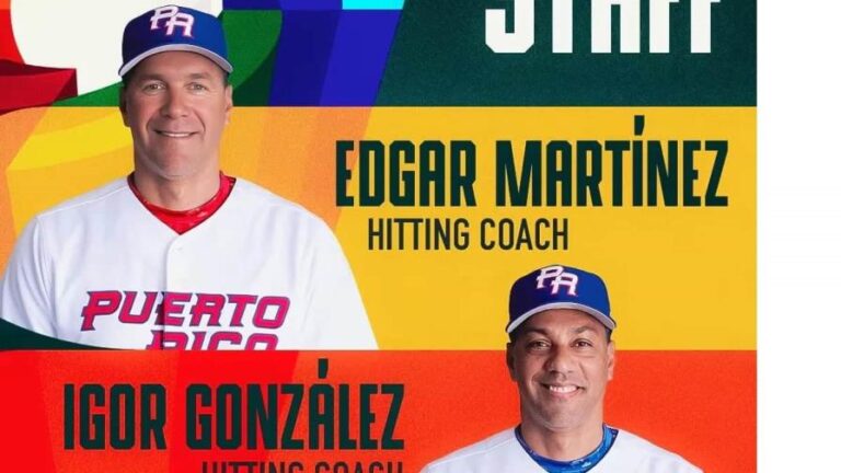 Edgar Martínez e ‘Igor’ González, técnicos de bateo de Puerto Rico en Clásico de Béisbol
