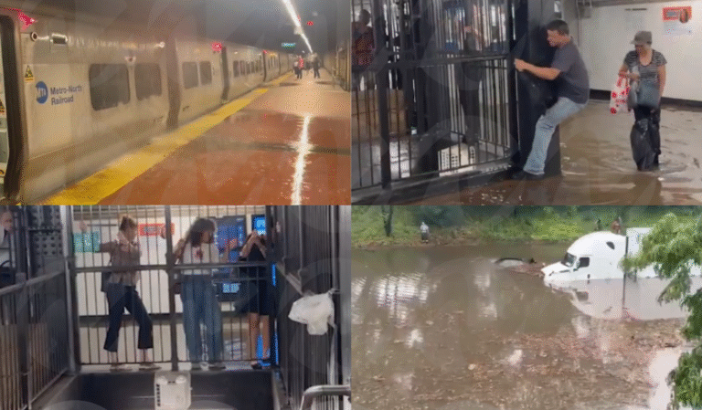 Inundaciones paralizan el metro en NY tras tormenta torrencial