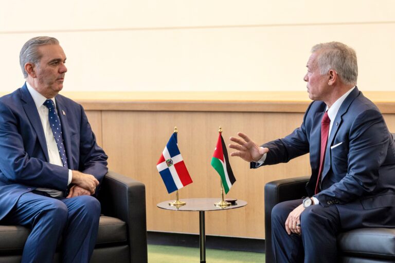 Presidente Abinader se reúne con el Rey de Jordania Abdalá II bin Al-Hussein