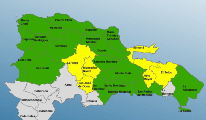 COE incluye a Elías Piña en alerta verde; suman 25 provincias en alerta por vaguada