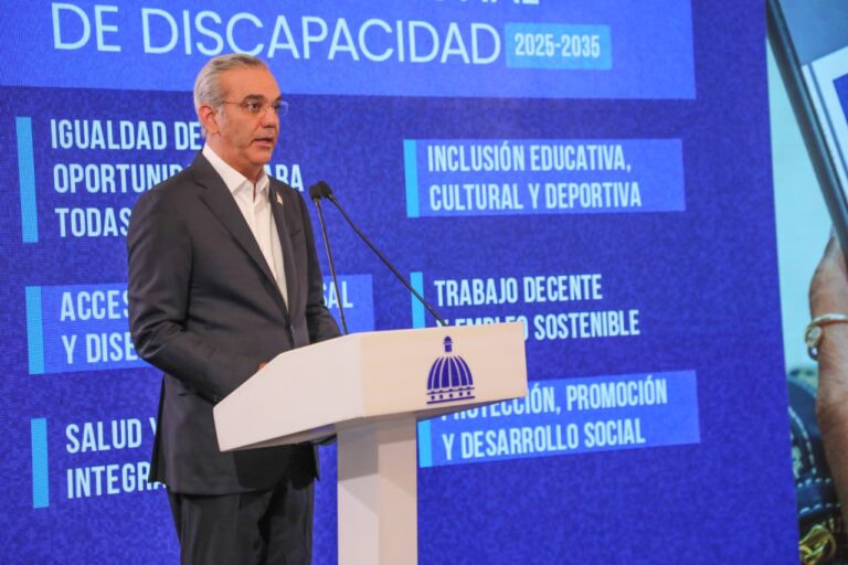 Presidente Abinader presenta Plan Nacional de Discapacidad 2025-2035 para garantizar igualdad de condiciones y oportunidades para todos
