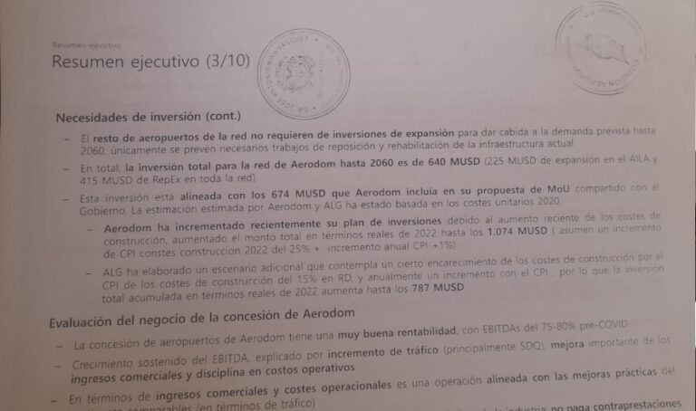 AERODOM invertiría US 640 millones hasta 2060; 225 en el AILA y otros 415 para demás concesionarios