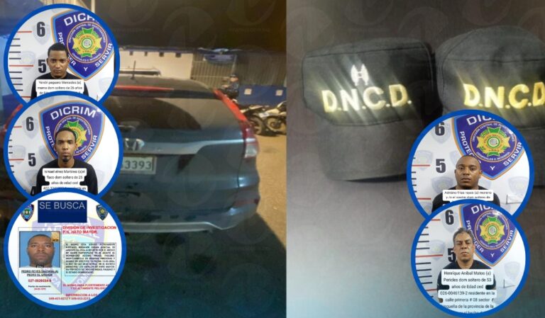 Policía Nacional desarticula banda en Hato Mayor que simulaba DNCD para cometer atracos