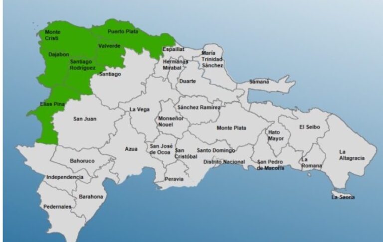 COE emite alerta verde para seis provincias por incidencia de vaguada