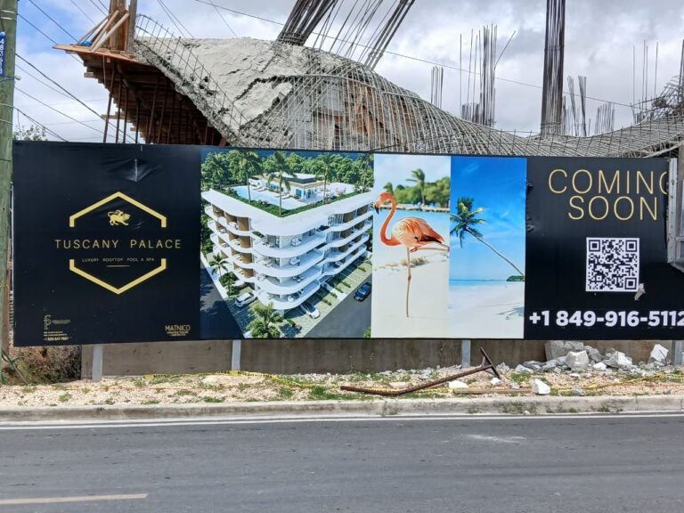 MIVHED paraliza construcción de proyecto Tuscany Palace Residence en Bayahibe tras colapso en obra