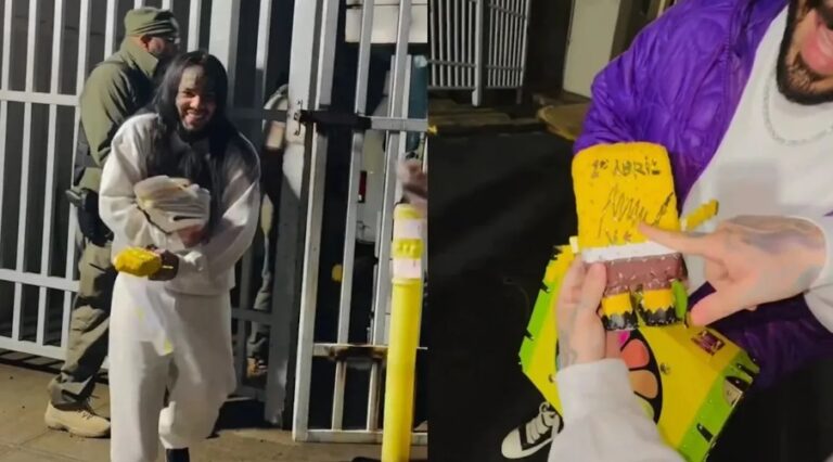 Tekashi 6ix9ine sale de prisión con un peluche firmado por Maduro