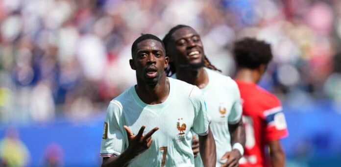 Dembélé estampa en el 1er tiempo y Francia vapulea 4-1 a Noruega